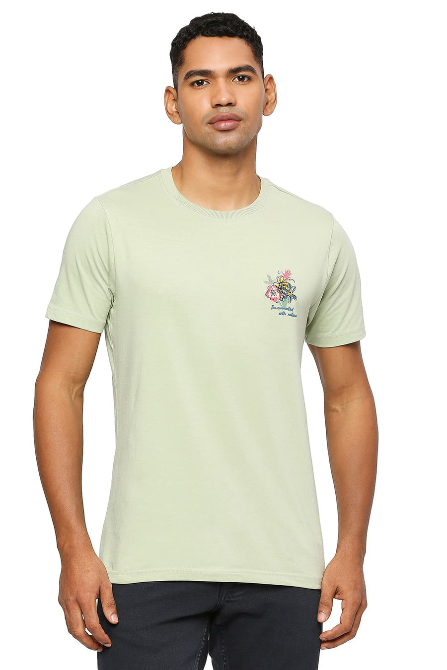 BASICS MUSCLE FIT SWAMP CREW T-SHIRT