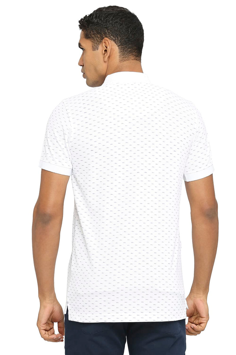 BASICS MUSCLE FIT PRINTED POLO T-SHIRT