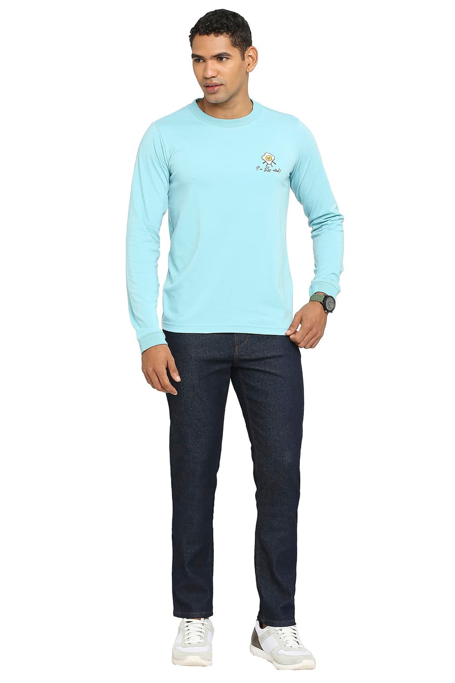 BASICS MUSCLE FIT AQUARELLE CREW T-SHIRT