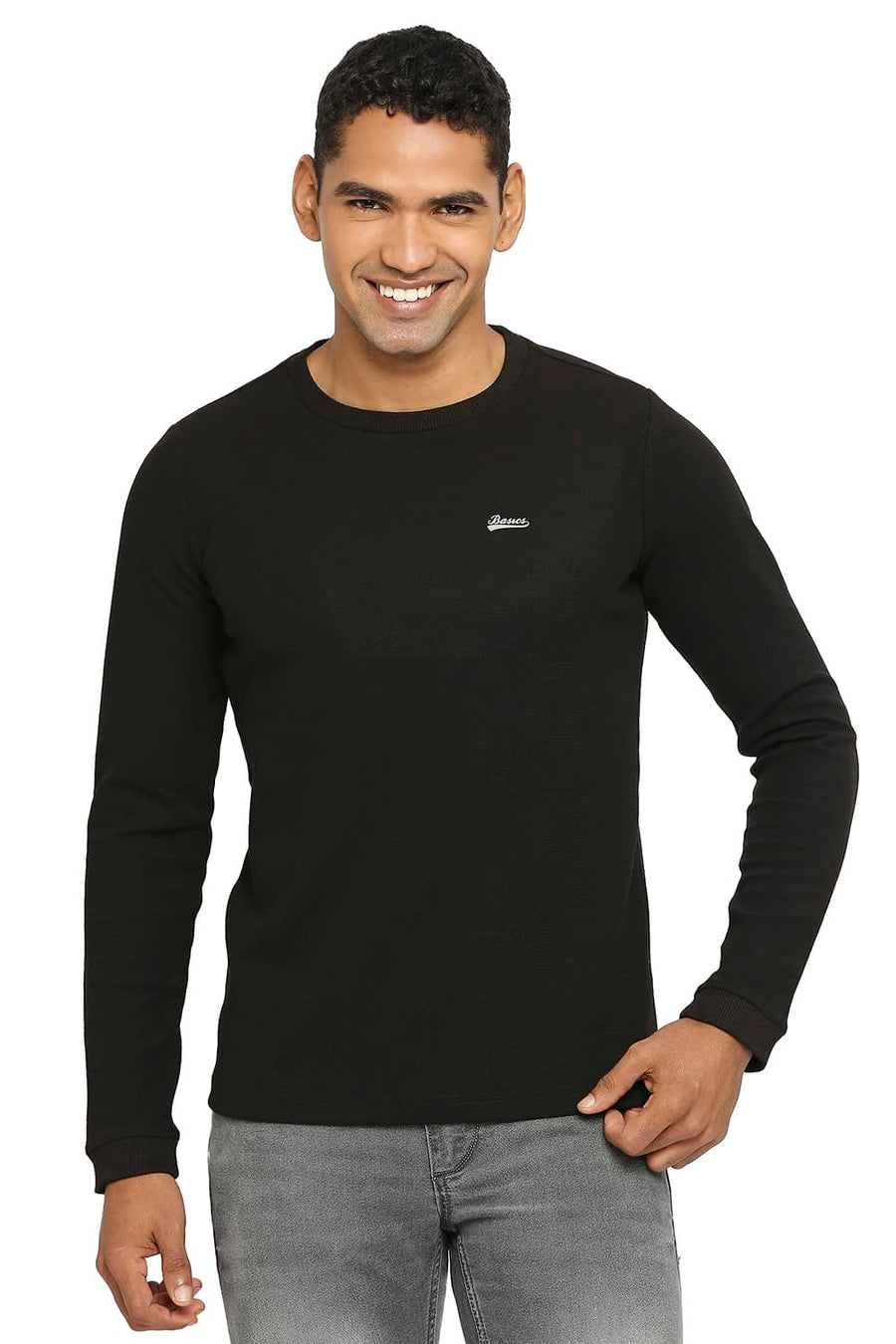 BASICS MUSCLE FIT BLACKBEAUTY CREW T-SHIRT