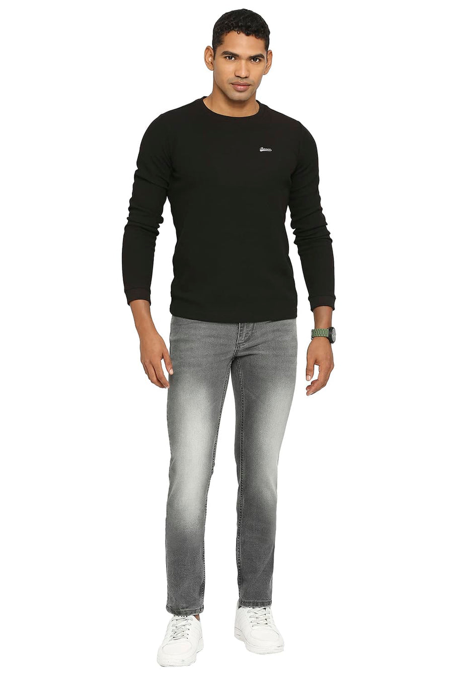 BASICS MUSCLE FIT BLACKBEAUTY CREW T-SHIRT