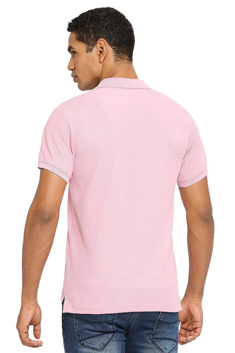 BASICS MUSCLE FIT ORCHID SMOKJE POLO T-SHIRT