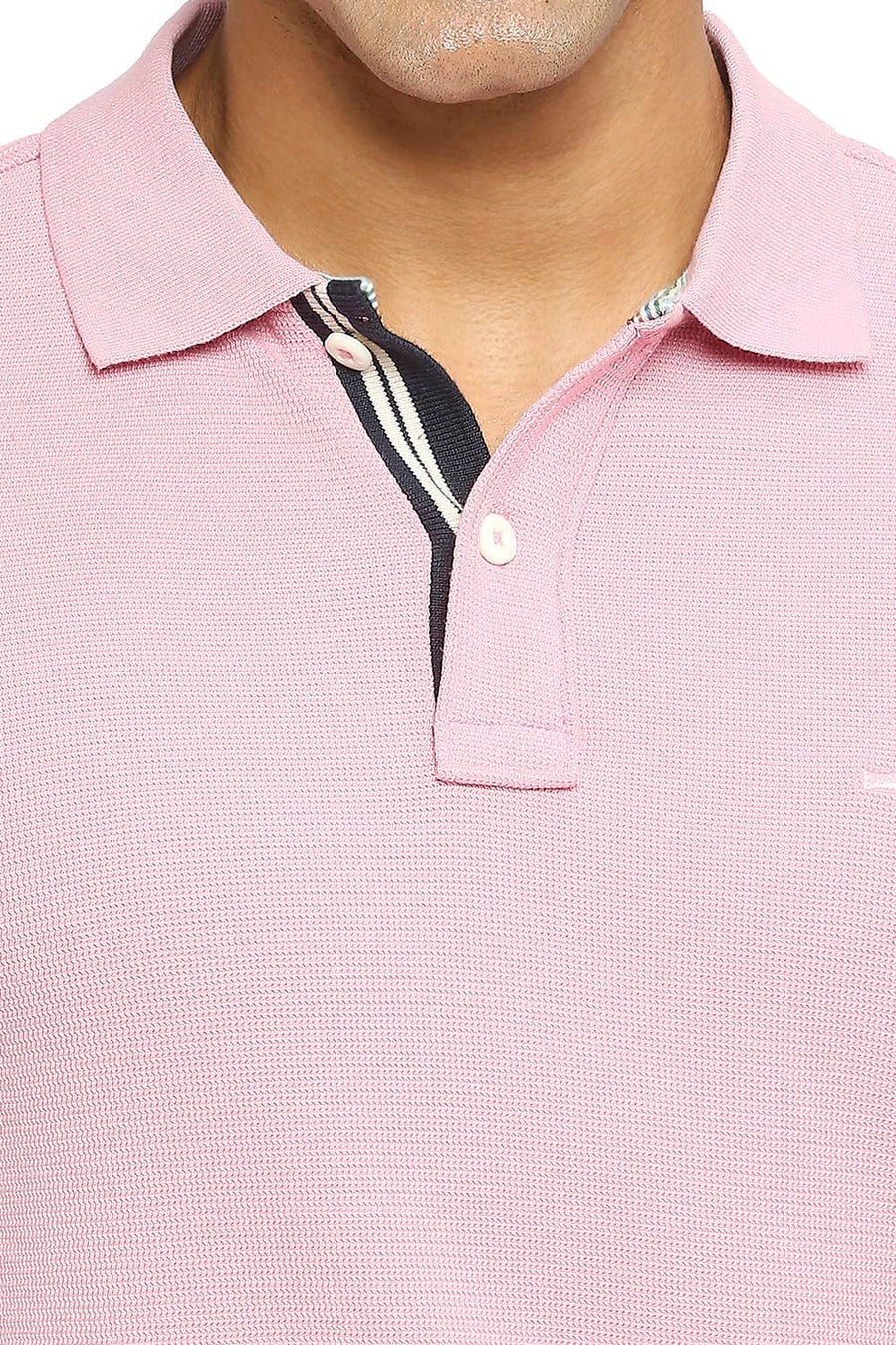 BASICS MUSCLE FIT ORCHID SMOKJE POLO T-SHIRT