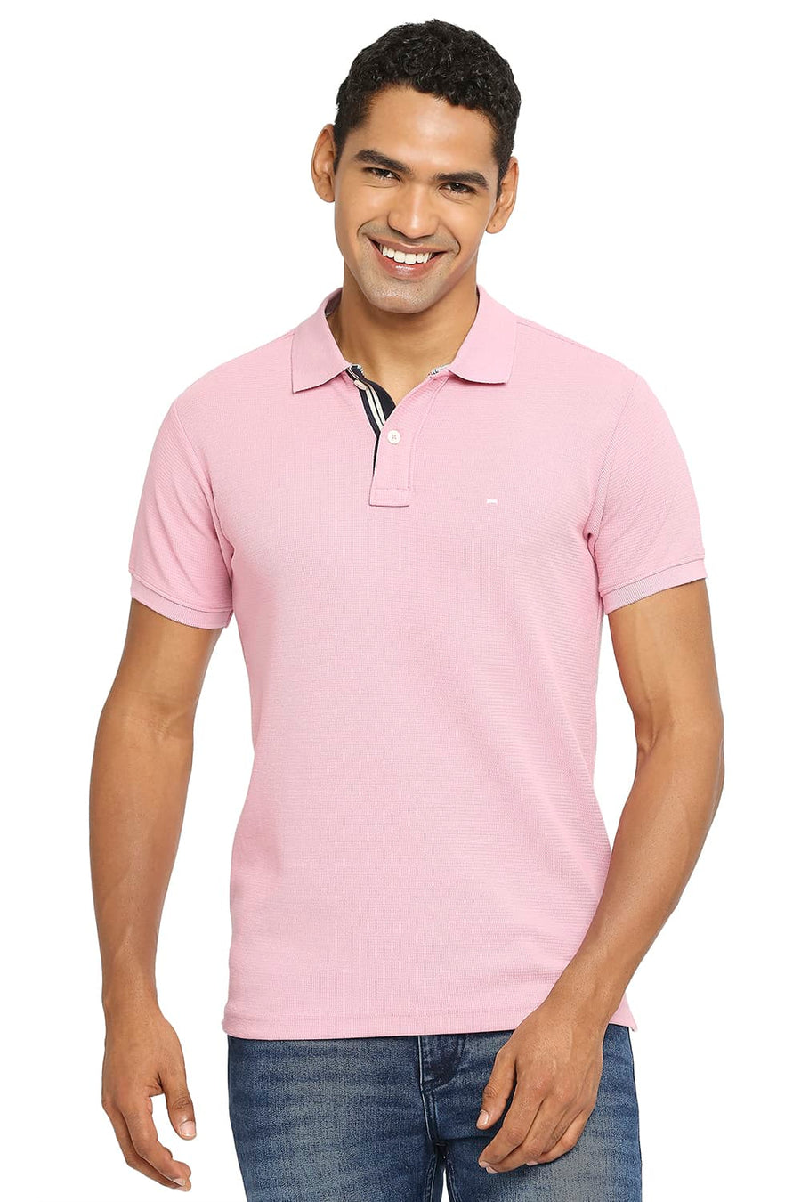 BASICS MUSCLE FIT ORCHID SMOKJE POLO T-SHIRT