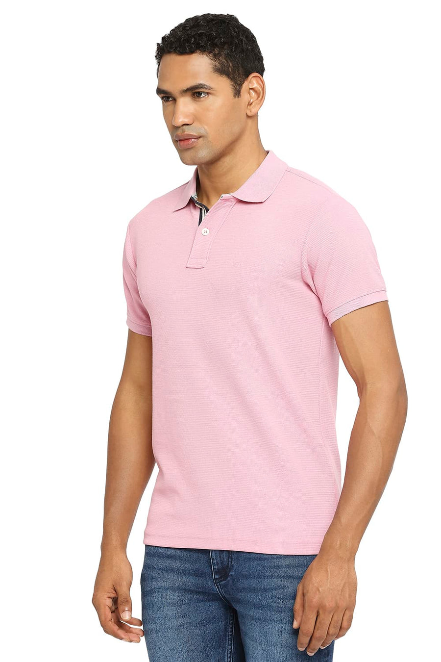 BASICS MUSCLE FIT ORCHID SMOKJE POLO T-SHIRT