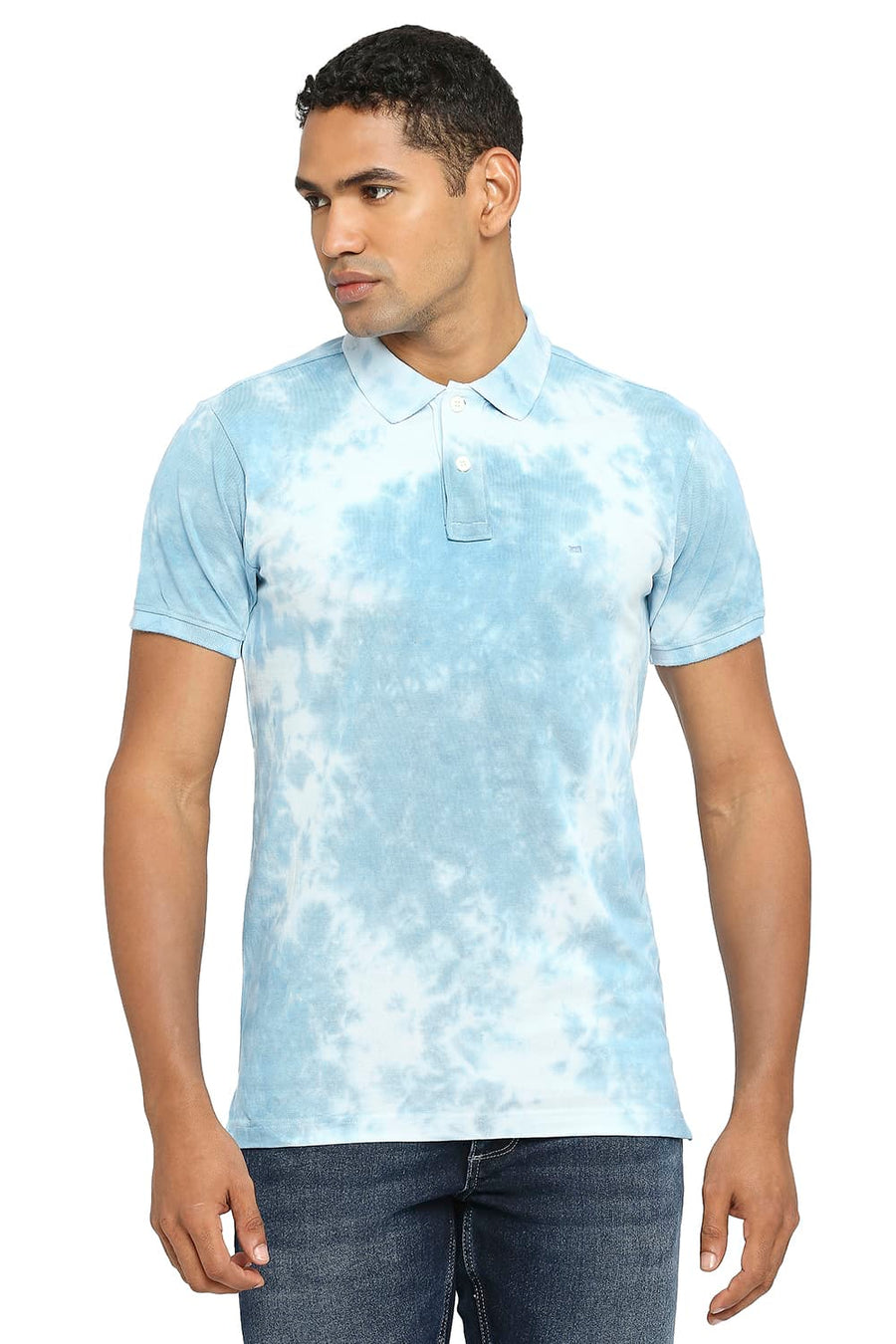 BASICS MUSCLE FIT NANTUCKET BREEZE TIE DYE POLO T-SHIRT
