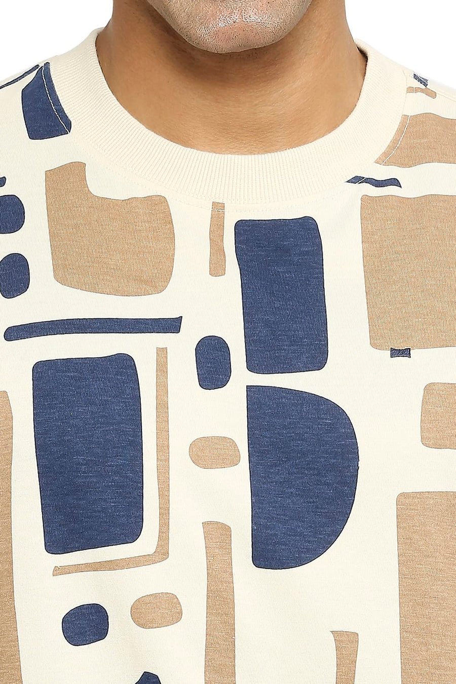 BASICS RELAXED FIT SHEER BLISS PRINTED CREW T-SHIRT