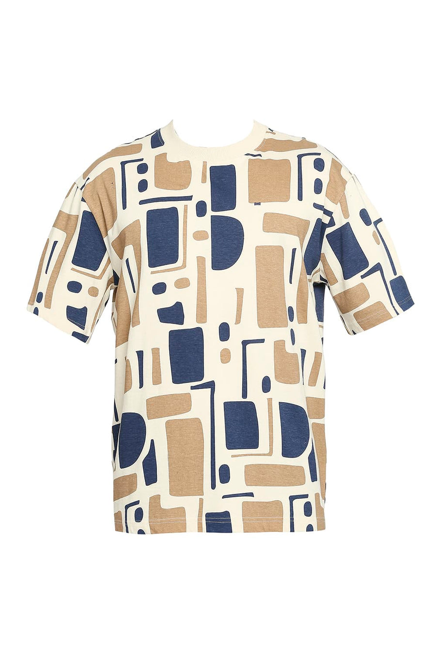 BASICS RELAXED FIT SHEER BLISS PRINTED CREW T-SHIRT