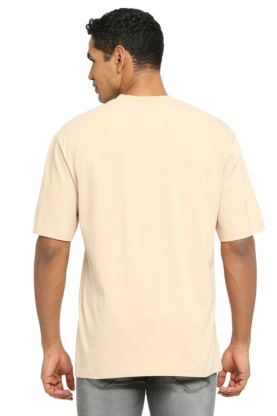 BASICS RELAXED FIT HAZELNUT CREW T-SHIRT