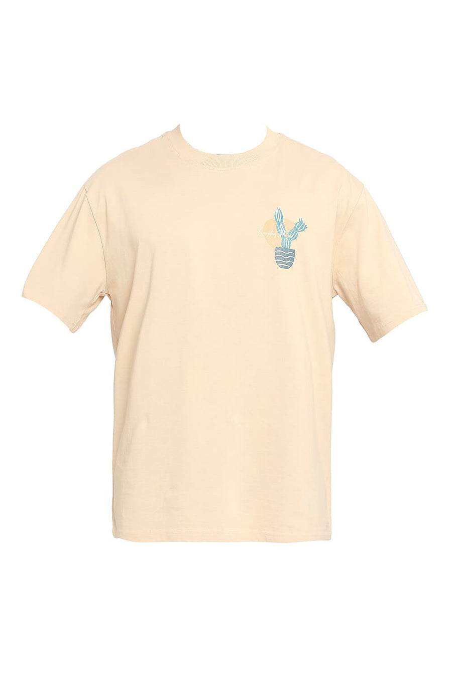 BASICS RELAXED FIT HAZELNUT CREW T-SHIRT