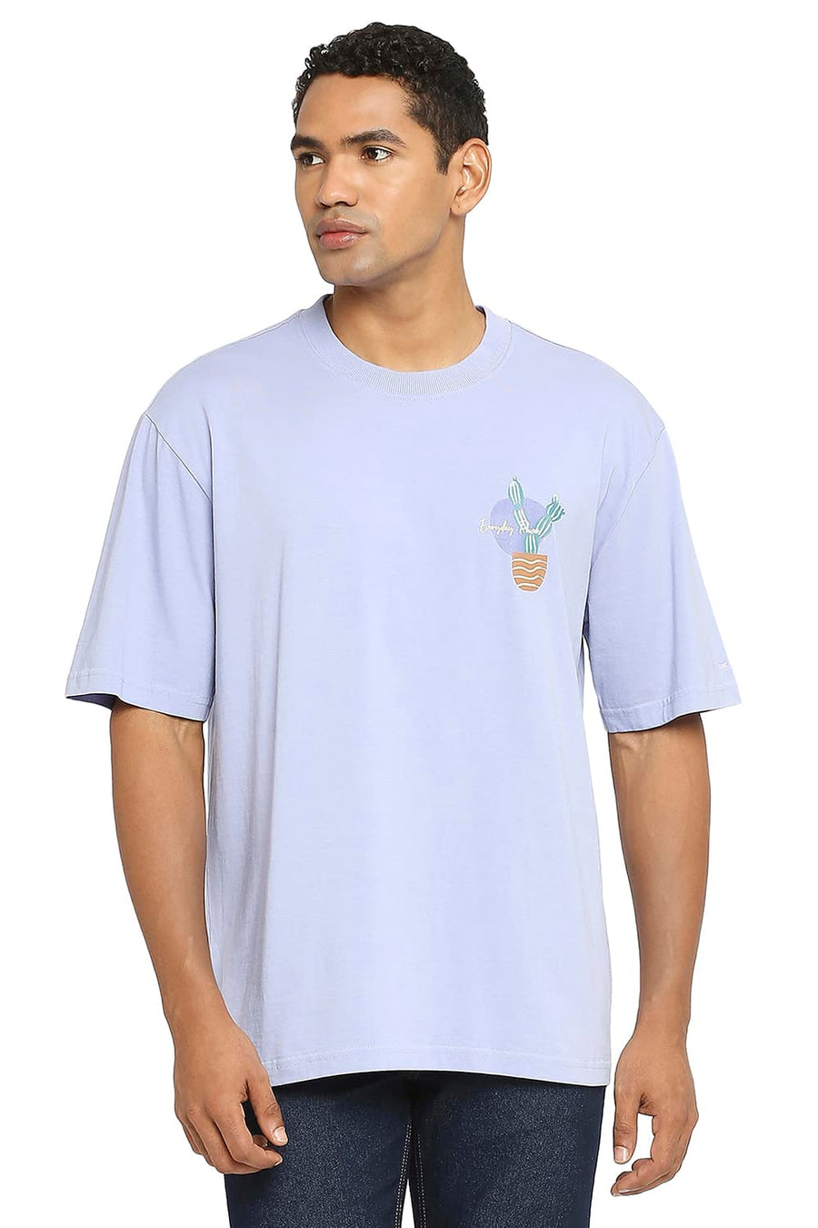 BASICS RELAXED FIT THISTLE DOWN CREW T-SHIRT
