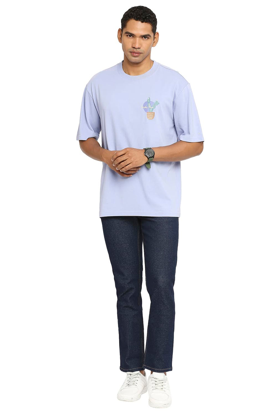 BASICS RELAXED FIT THISTLE DOWN CREW T-SHIRT