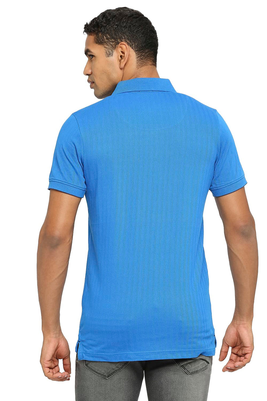 BASICS MUSCLE FIT IMPERIAL BLUE POLO T-SHIRT