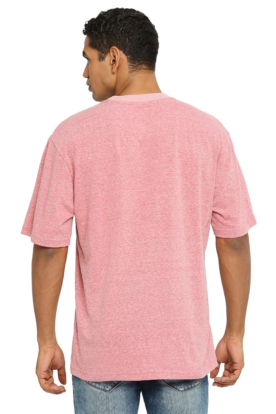 BASICS RELAXED FIT SLATE ROSE CREW T-SHIRT