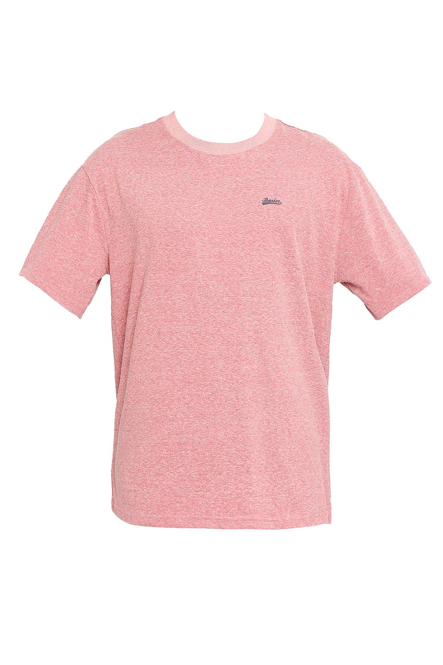 BASICS RELAXED FIT SLATE ROSE CREW T-SHIRT