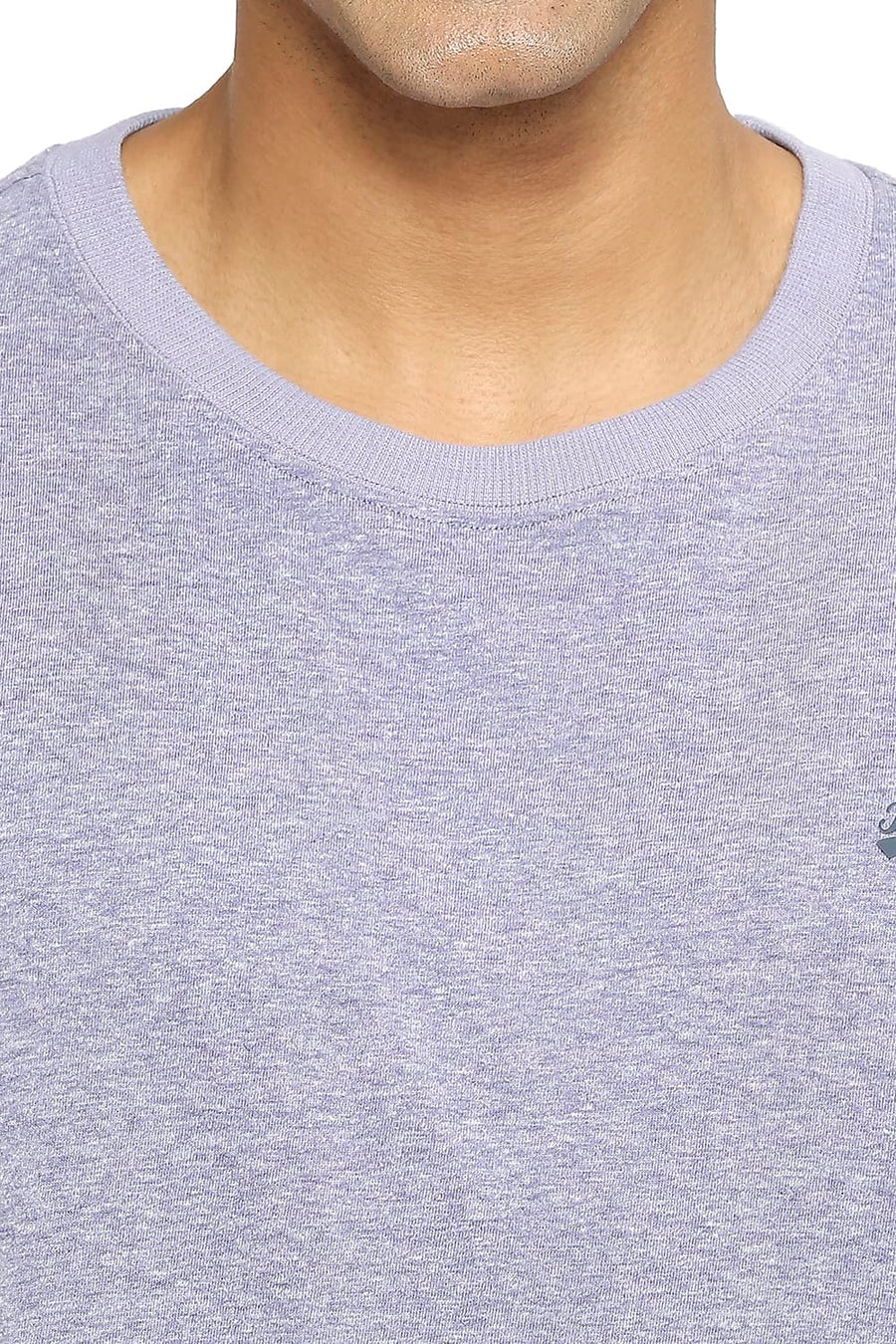 BASICS RELAXED FIT DUSTED PERI CREW T-SHIRT