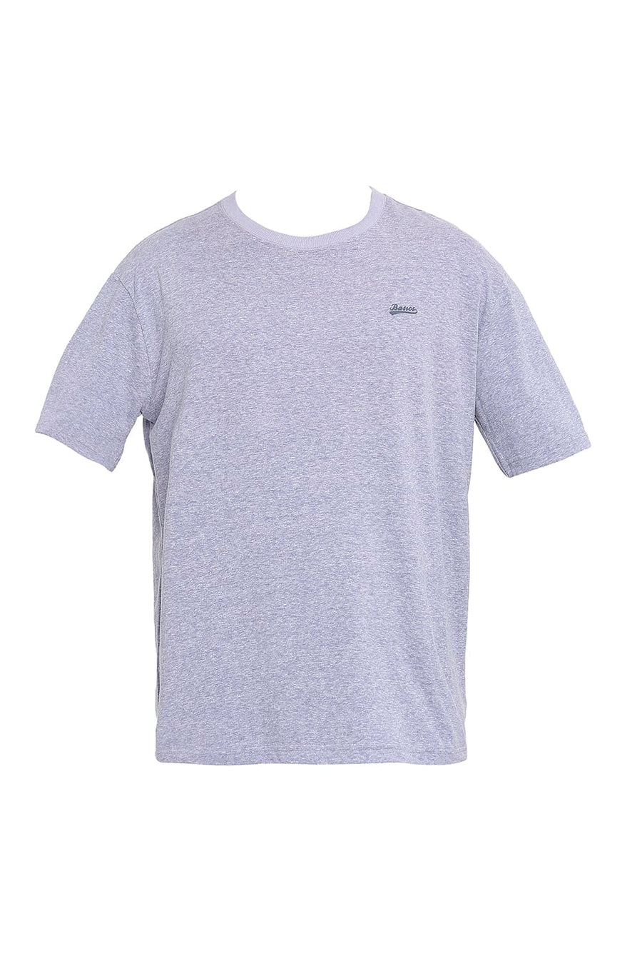 BASICS RELAXED FIT DUSTED PERI CREW T-SHIRT