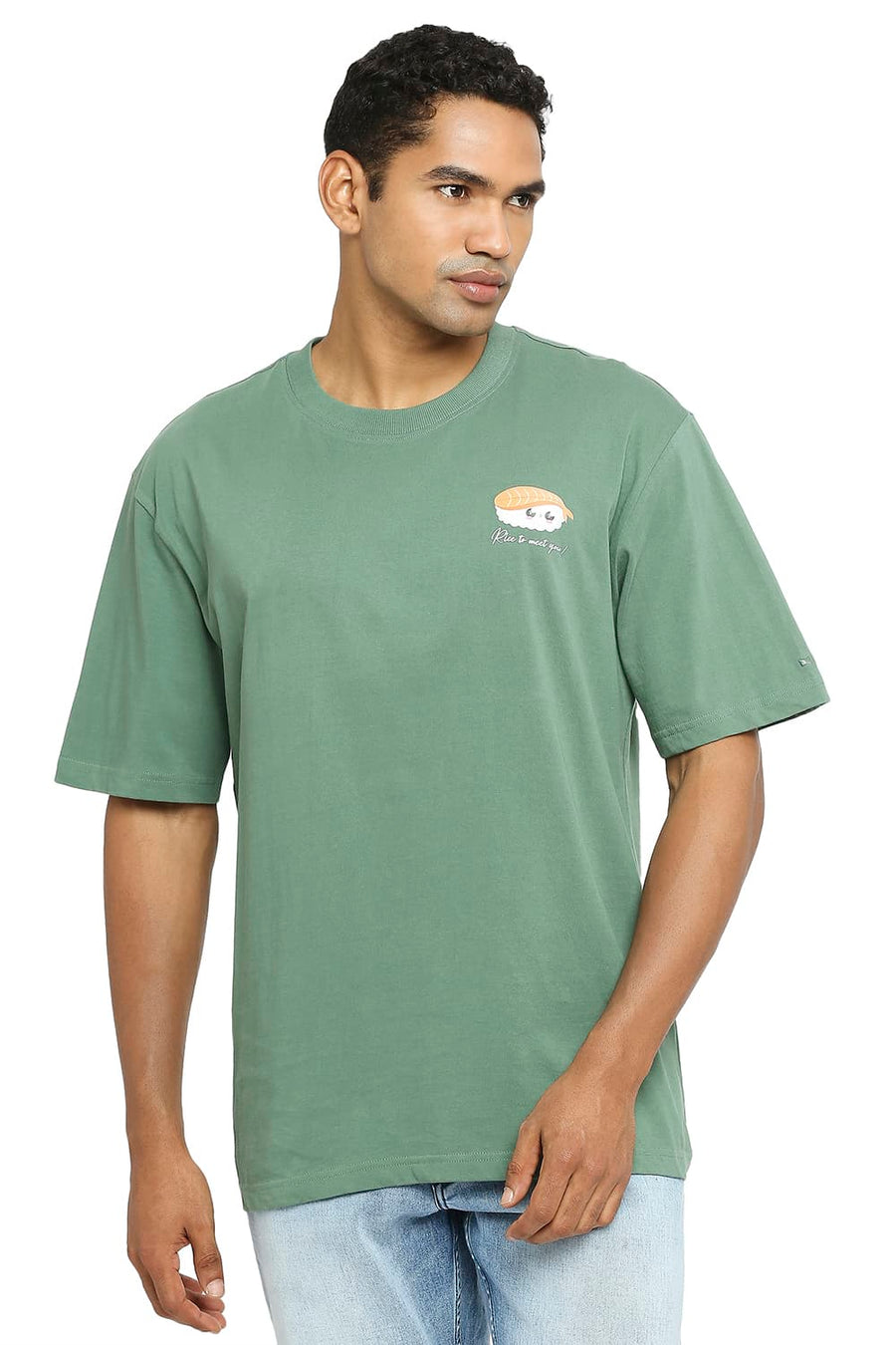 BASICS RELAXED FIT MYRTLE CREW T-SHIRT
