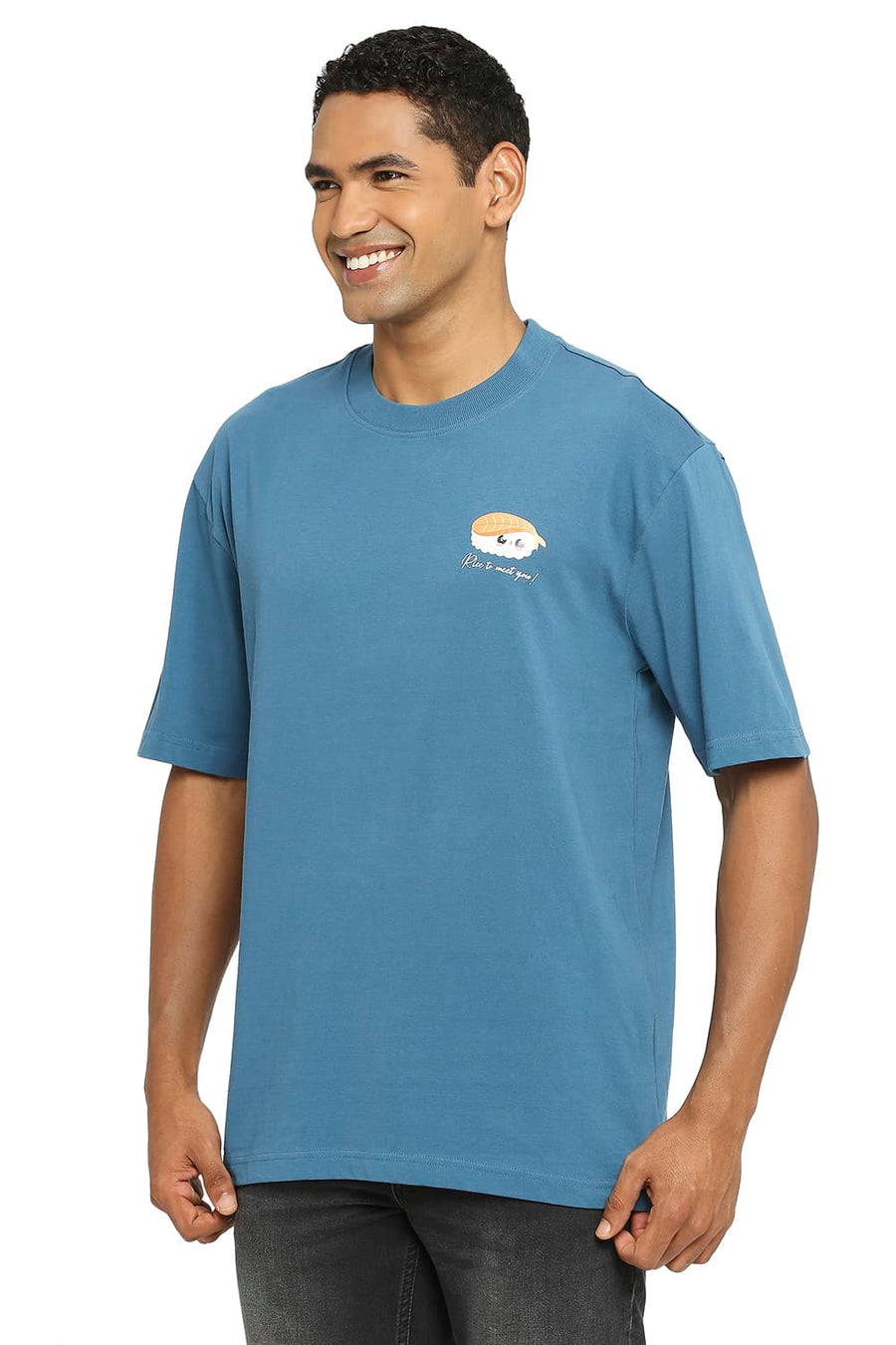 BASICS RELAXED FIT MIDNIGHT CREW T-SHIRT