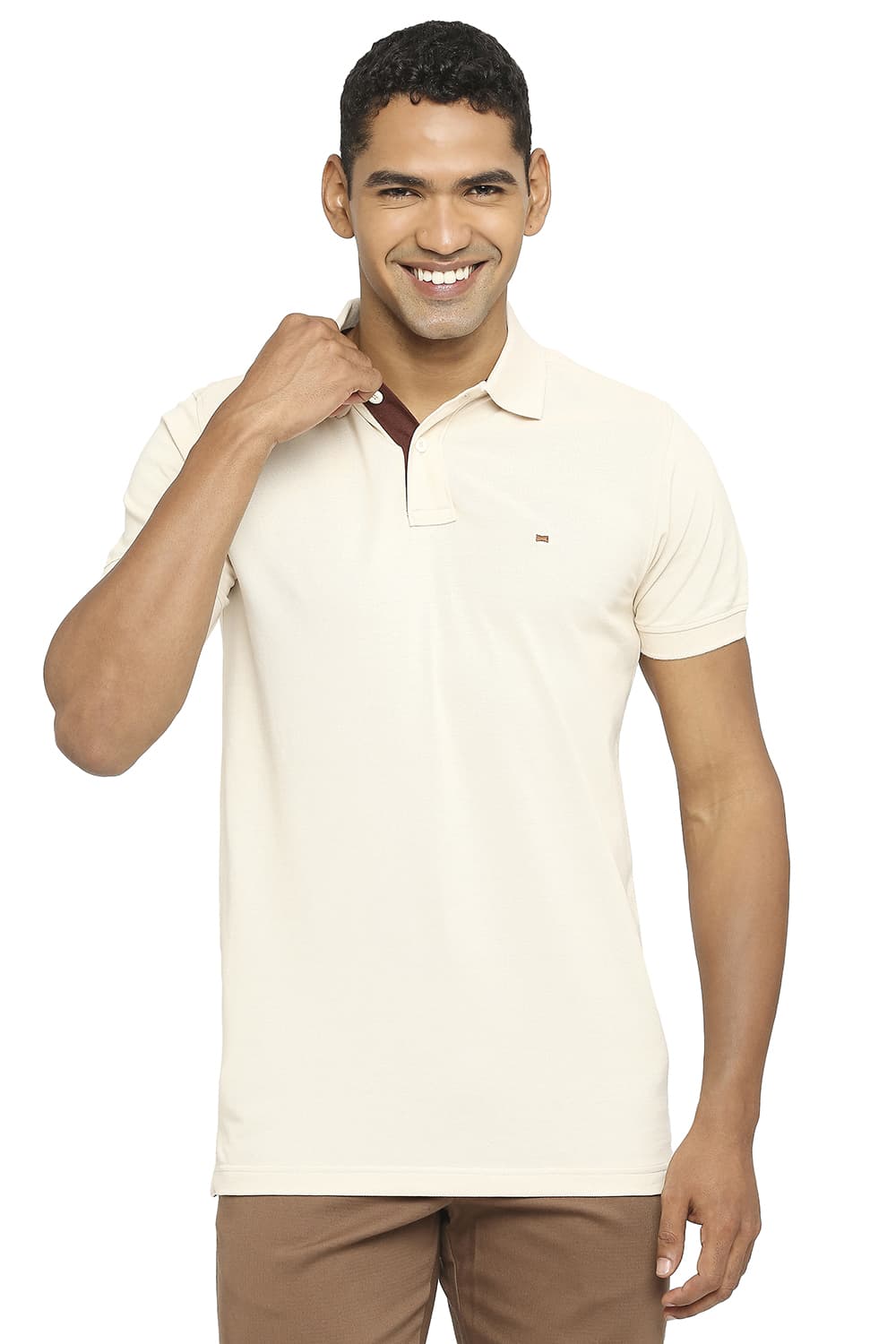 BASICS MUSCLE FIT POLO T-SHIRT