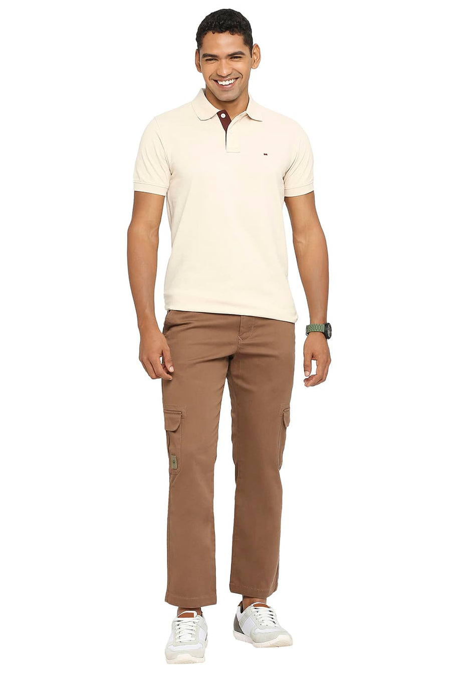 BASICS MUSCLE FIT SHEER BLISS POLO T-SHIRT
