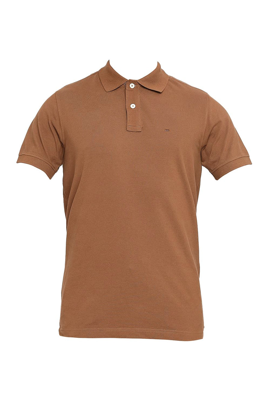 BASICS MUSCLE FIT PECAN PIE POLO T-SHIRT