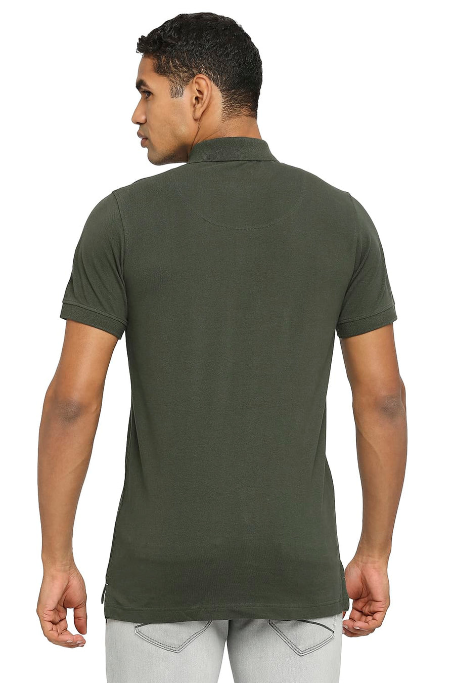 BASICS MUSCLE FIT ROSIN POLO T-SHIRT