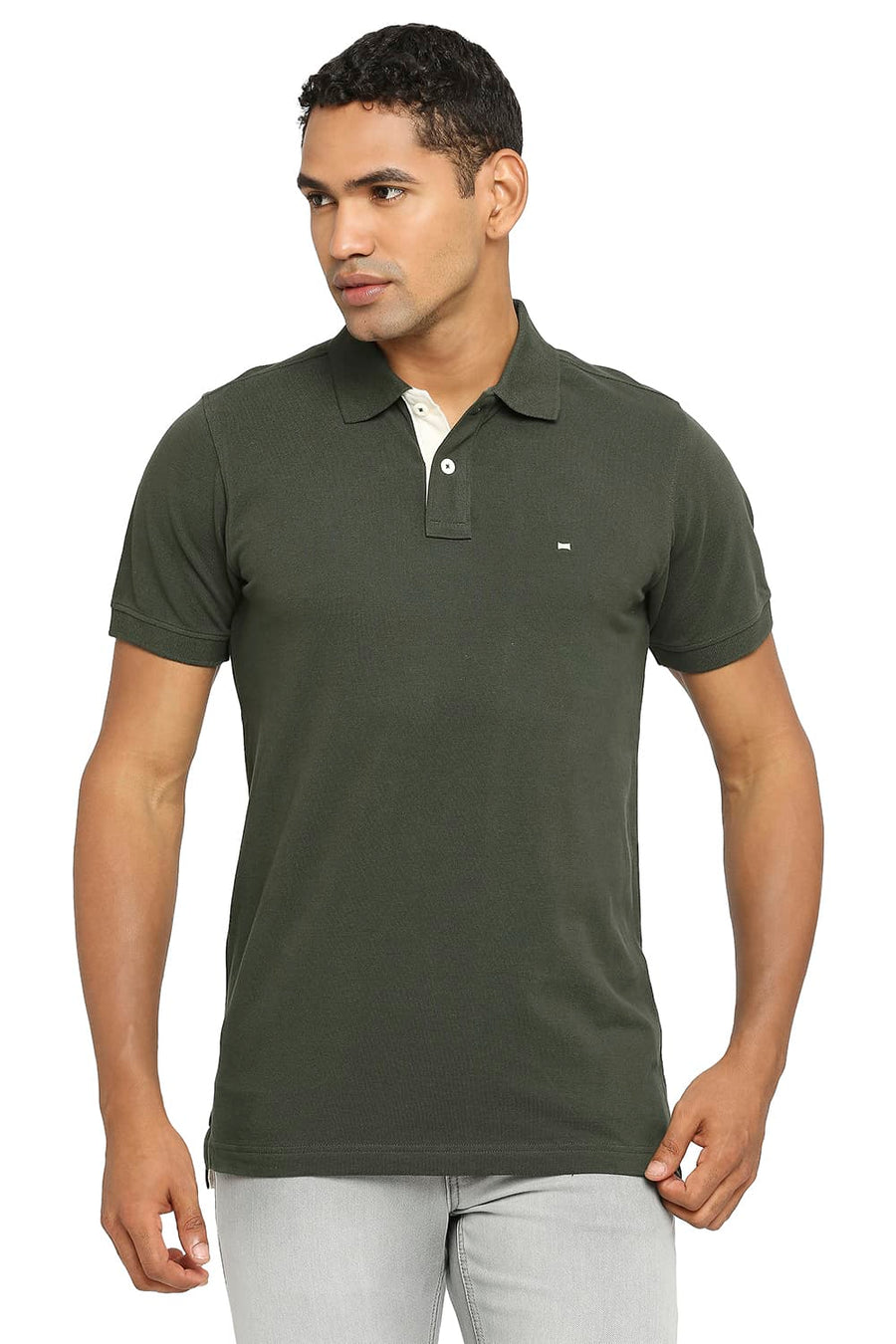BASICS MUSCLE FIT ROSIN POLO T-SHIRT