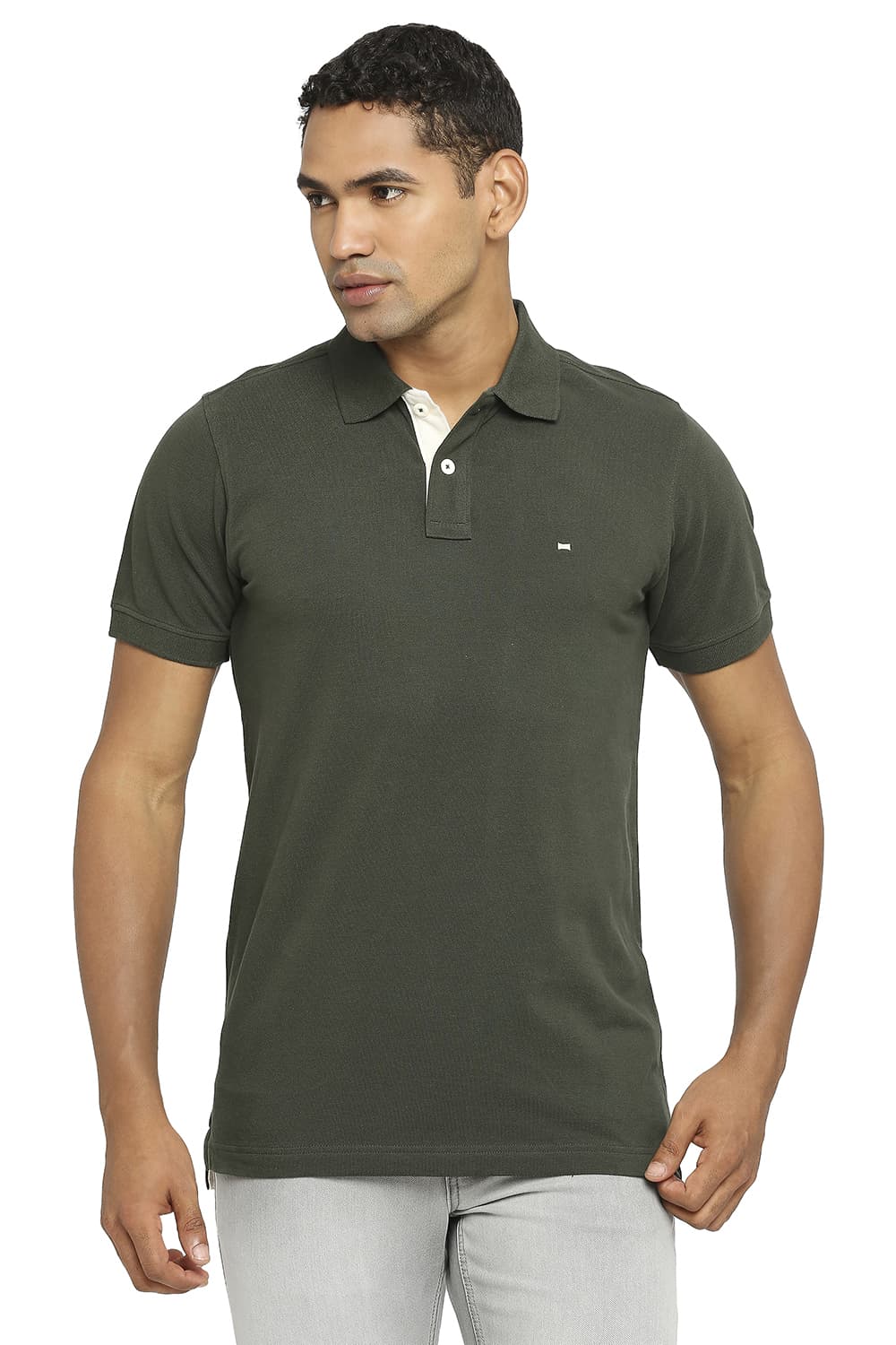 BASICS MUSCLE FIT POLO T-SHIRT