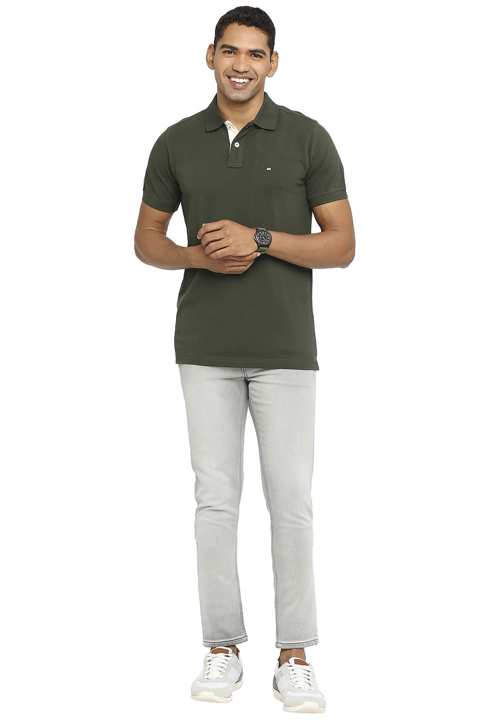 BASICS MUSCLE FIT POLO T-SHIRT