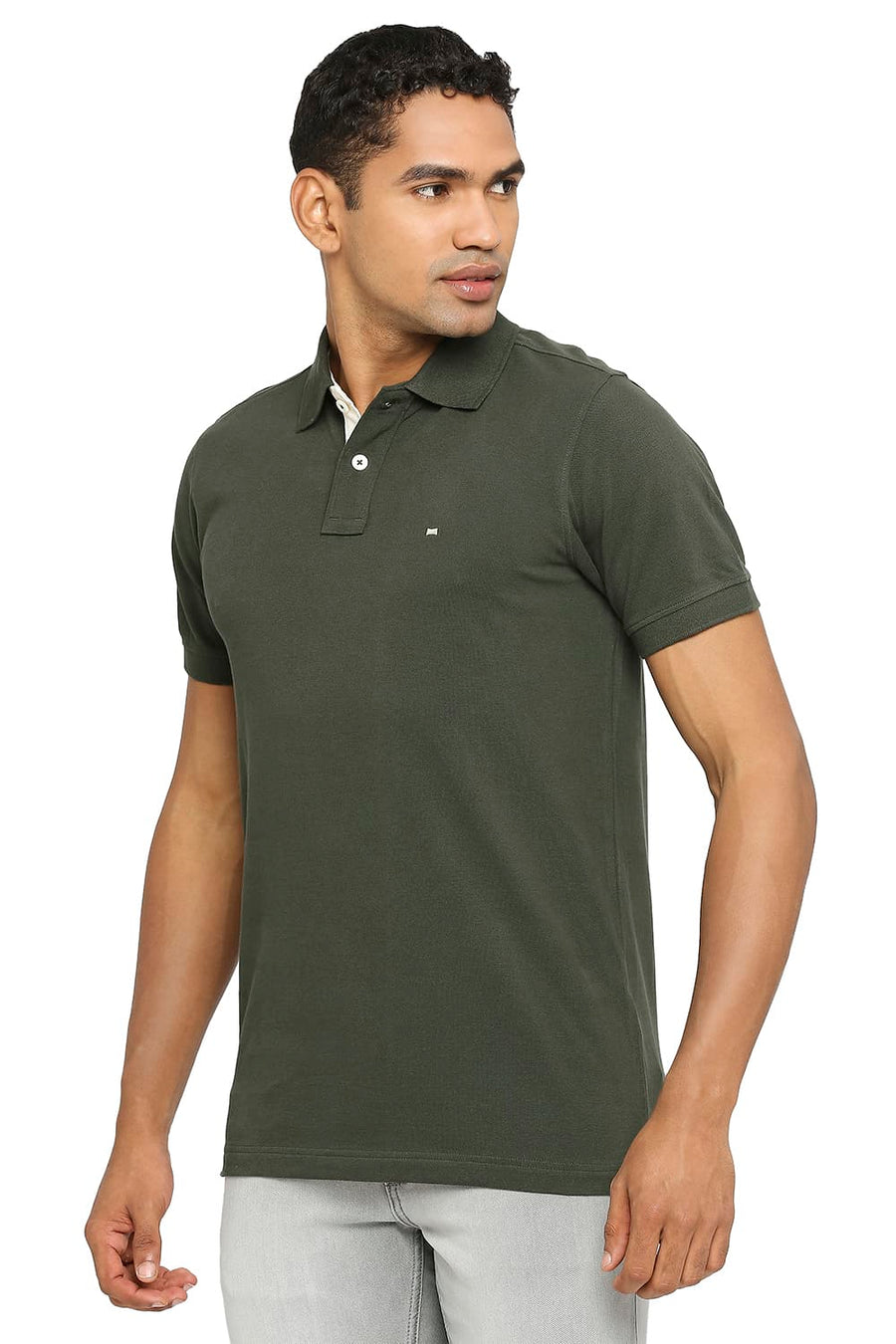 BASICS MUSCLE FIT ROSIN POLO T-SHIRT
