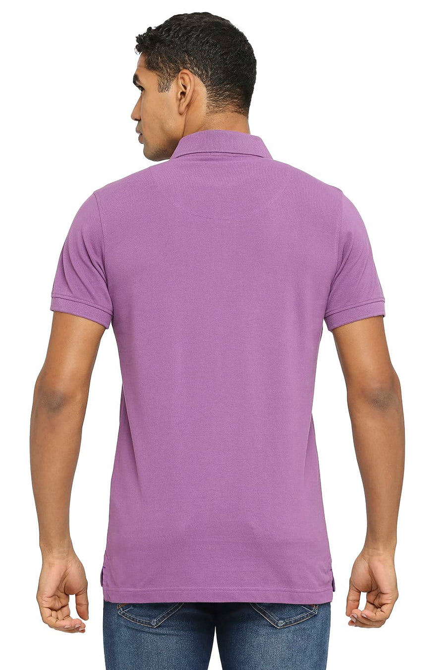 BASICS MUSCLE FIT VIOLA POLO T-SHIRT