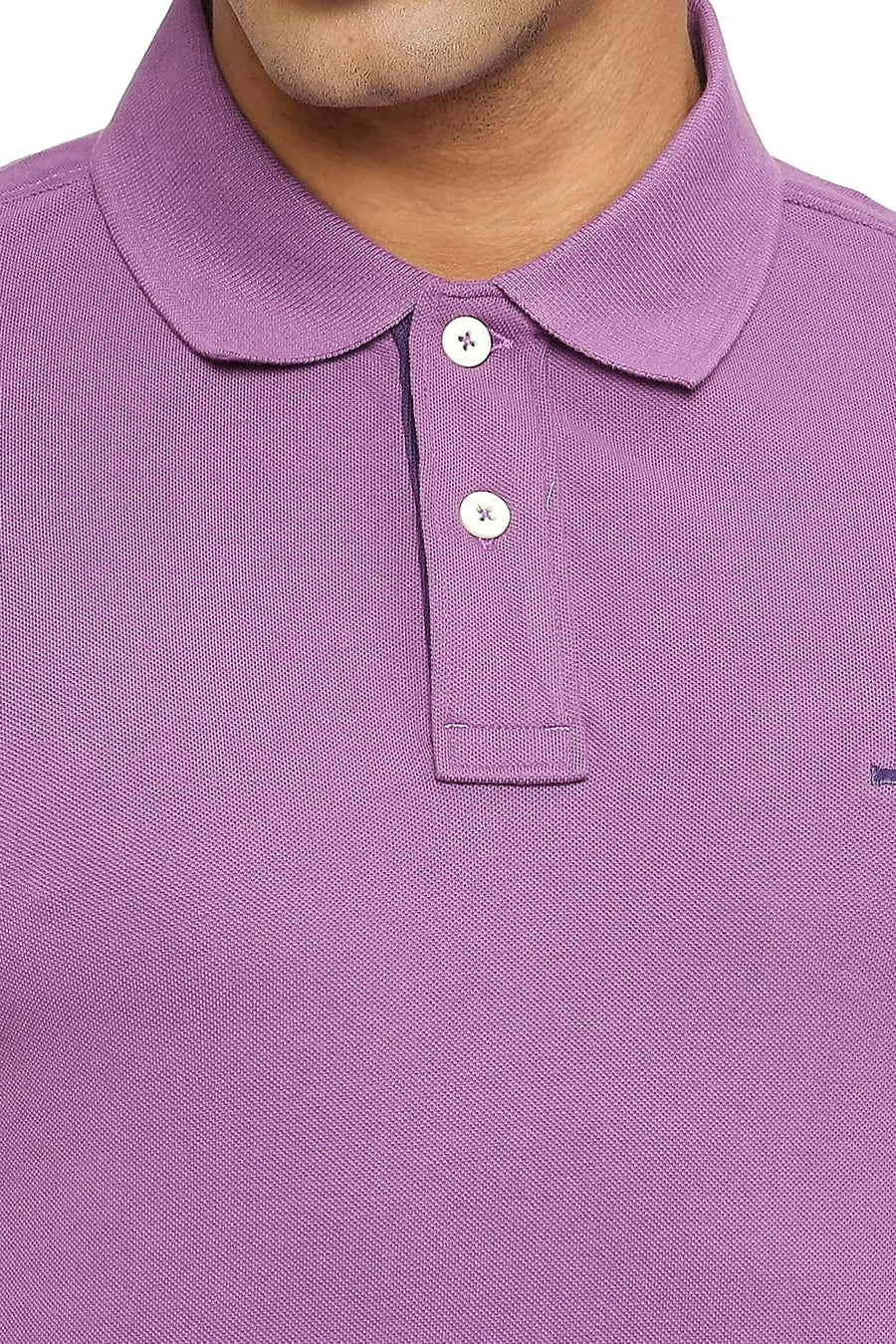 BASICS MUSCLE FIT VIOLA POLO T-SHIRT