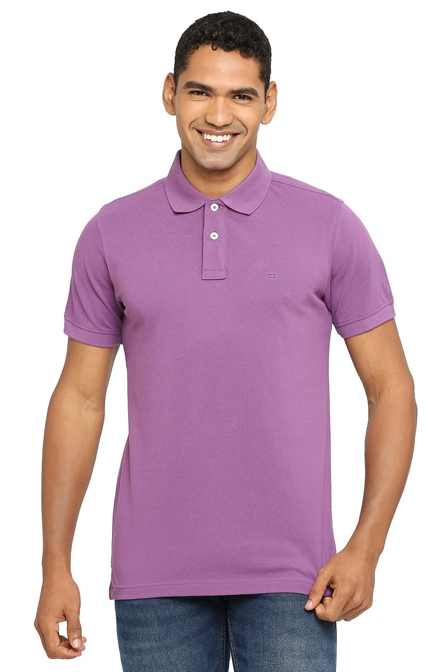 BASICS MUSCLE FIT VIOLA POLO T-SHIRT