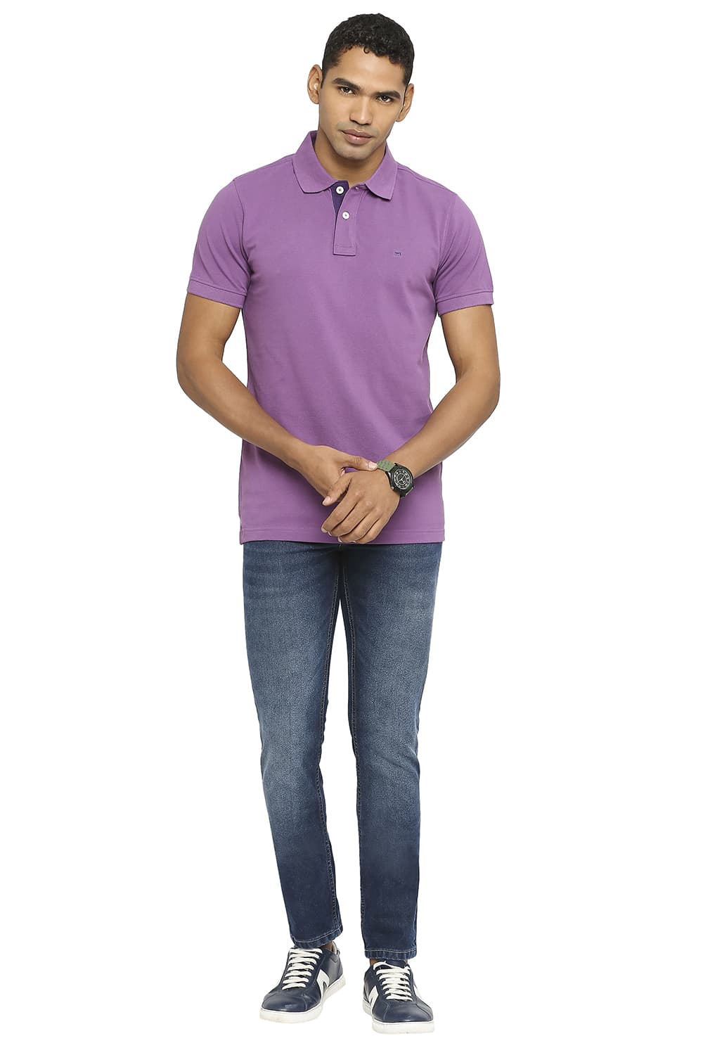 BASICS MUSCLE FIT POLO T-SHIRT