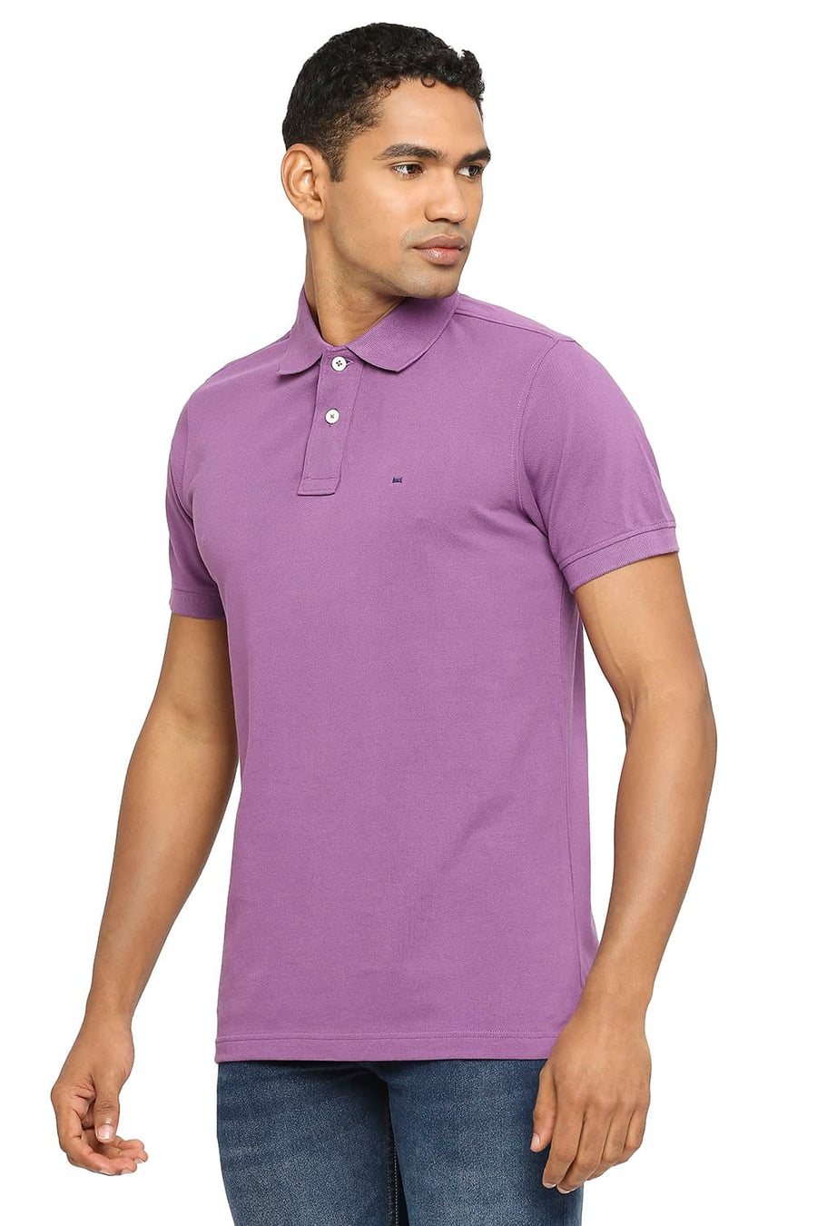 BASICS MUSCLE FIT VIOLA POLO T-SHIRT