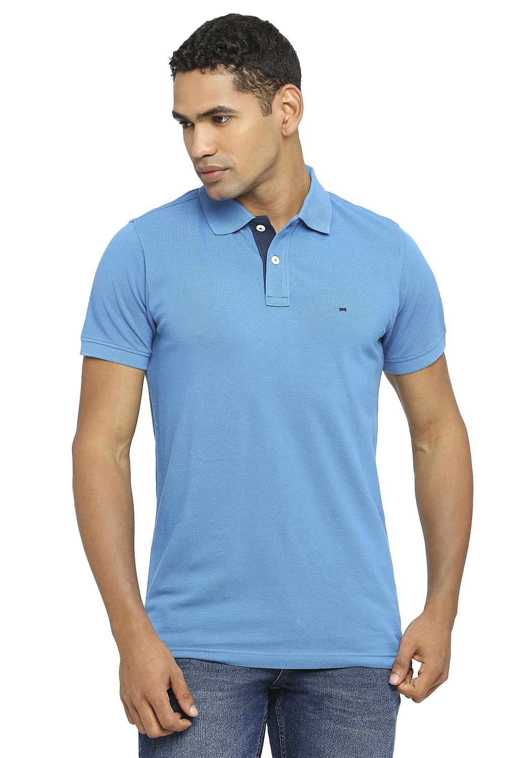 BASICS MUSCLE FIT POLO T-SHIRT