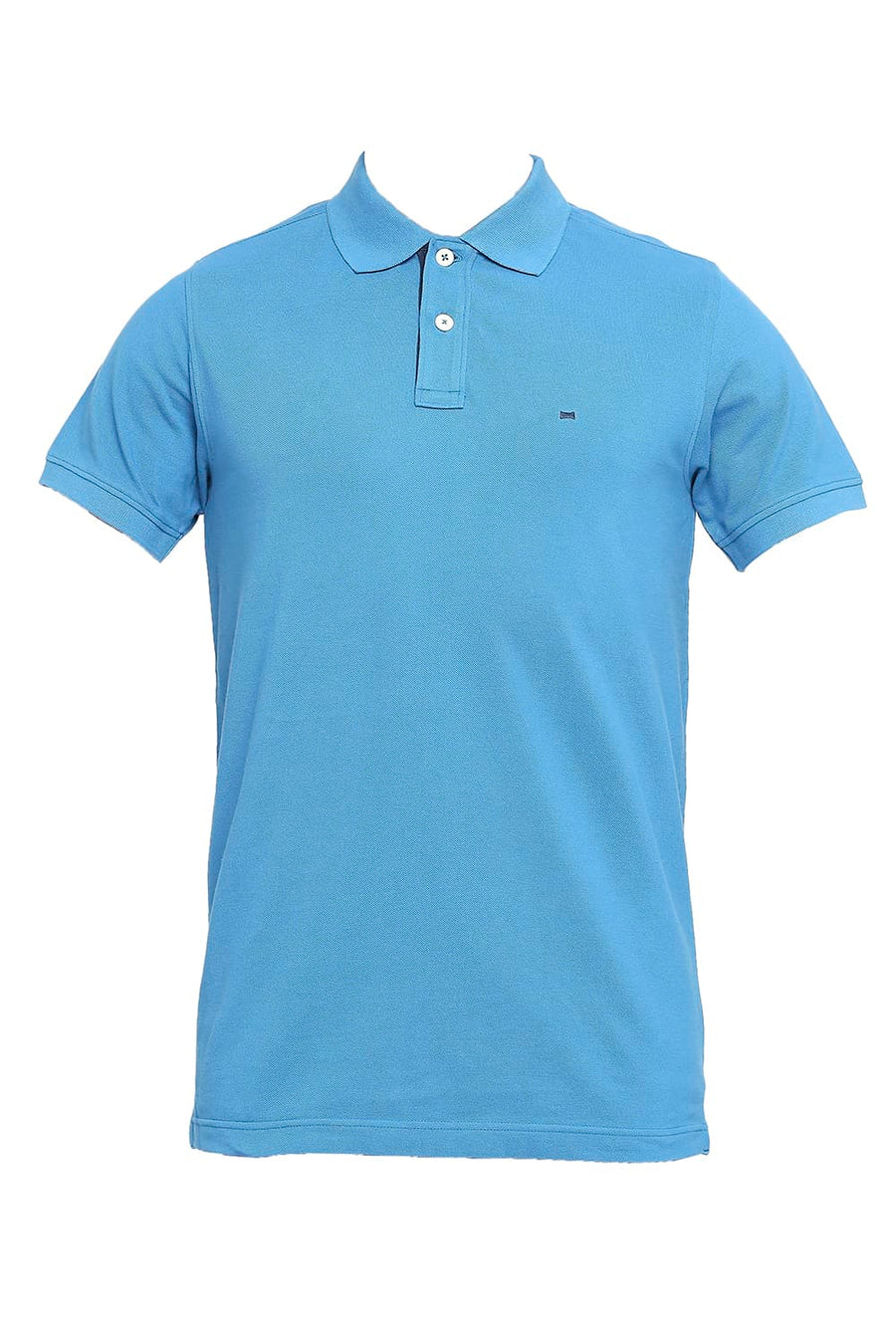 BASICS MUSCLE FIT BLUE JASPER POLO T-SHIRT