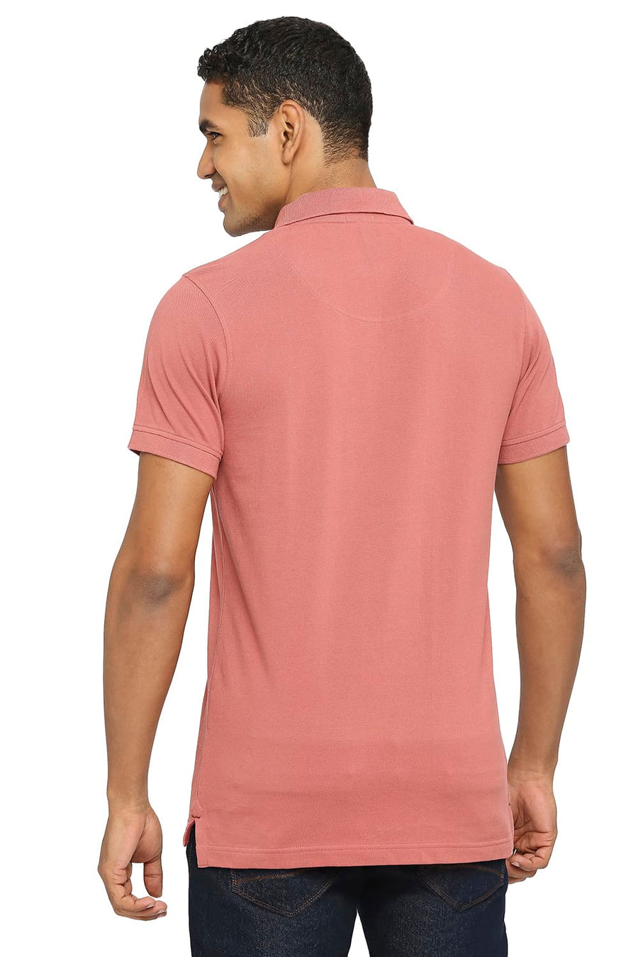 BASICS MUSCLE FIT DUSTY CEDAR POLO T-SHIRT