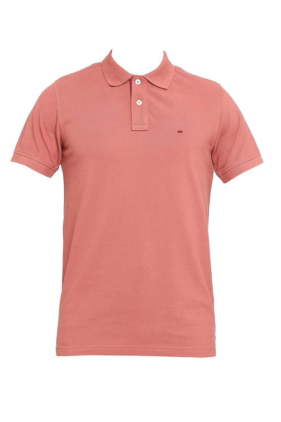 BASICS MUSCLE FIT DUSTY CEDAR POLO T-SHIRT