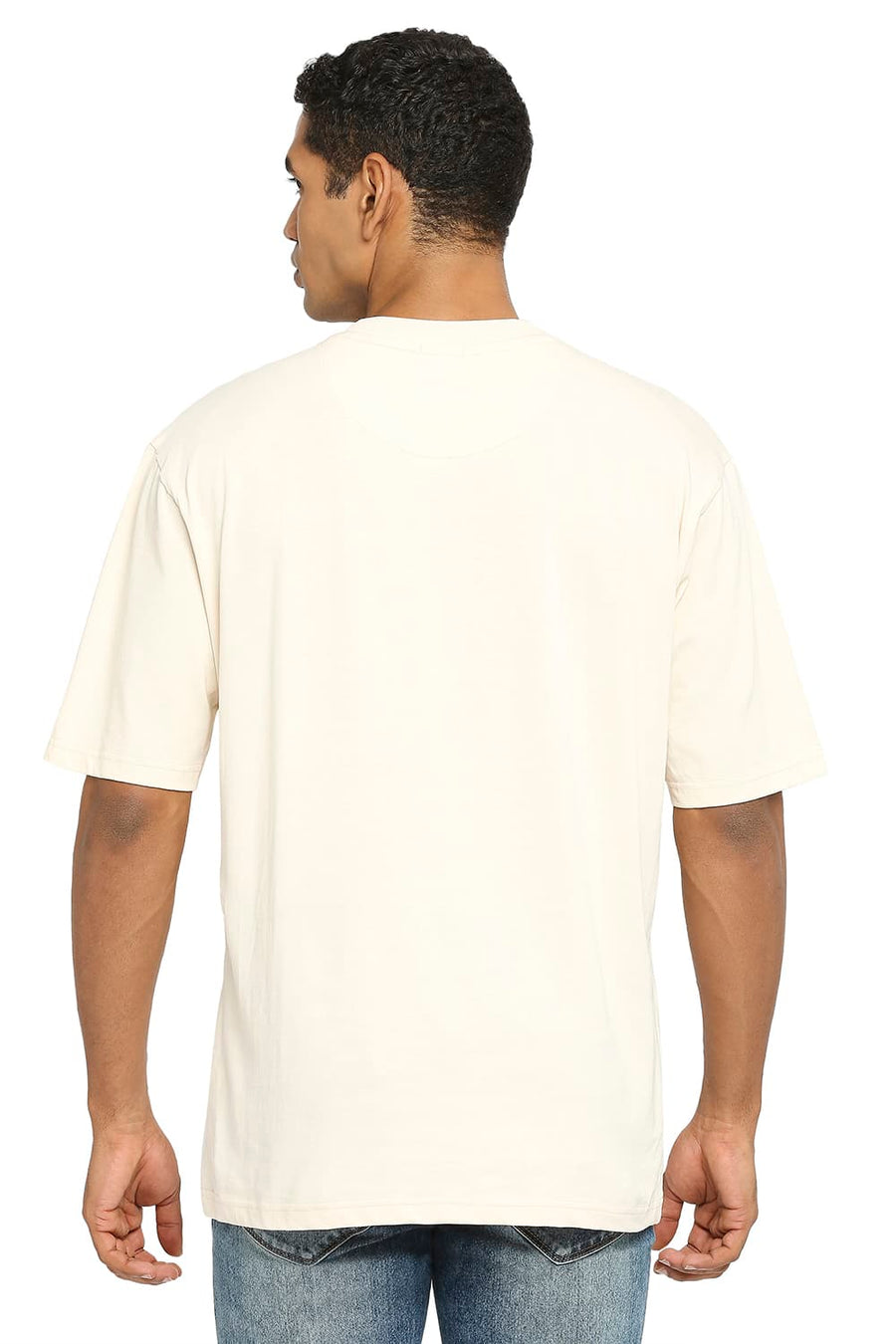 BASICS RELAXED FIT BUTTERCREAM CREW T-SHIRT
