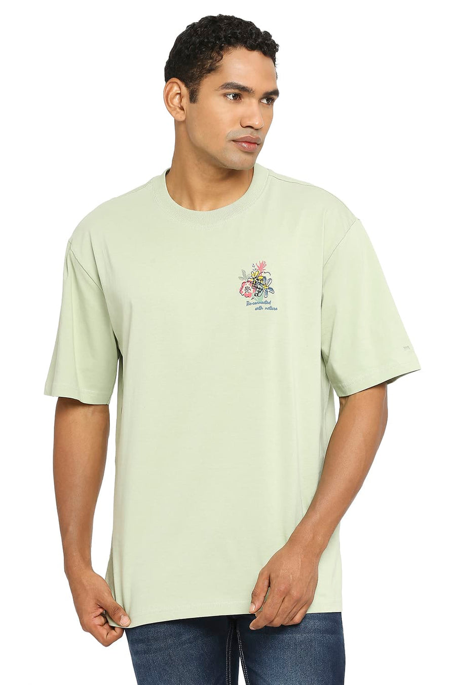 BASICS RELAXED FIT SWAMP CREW T-SHIRT