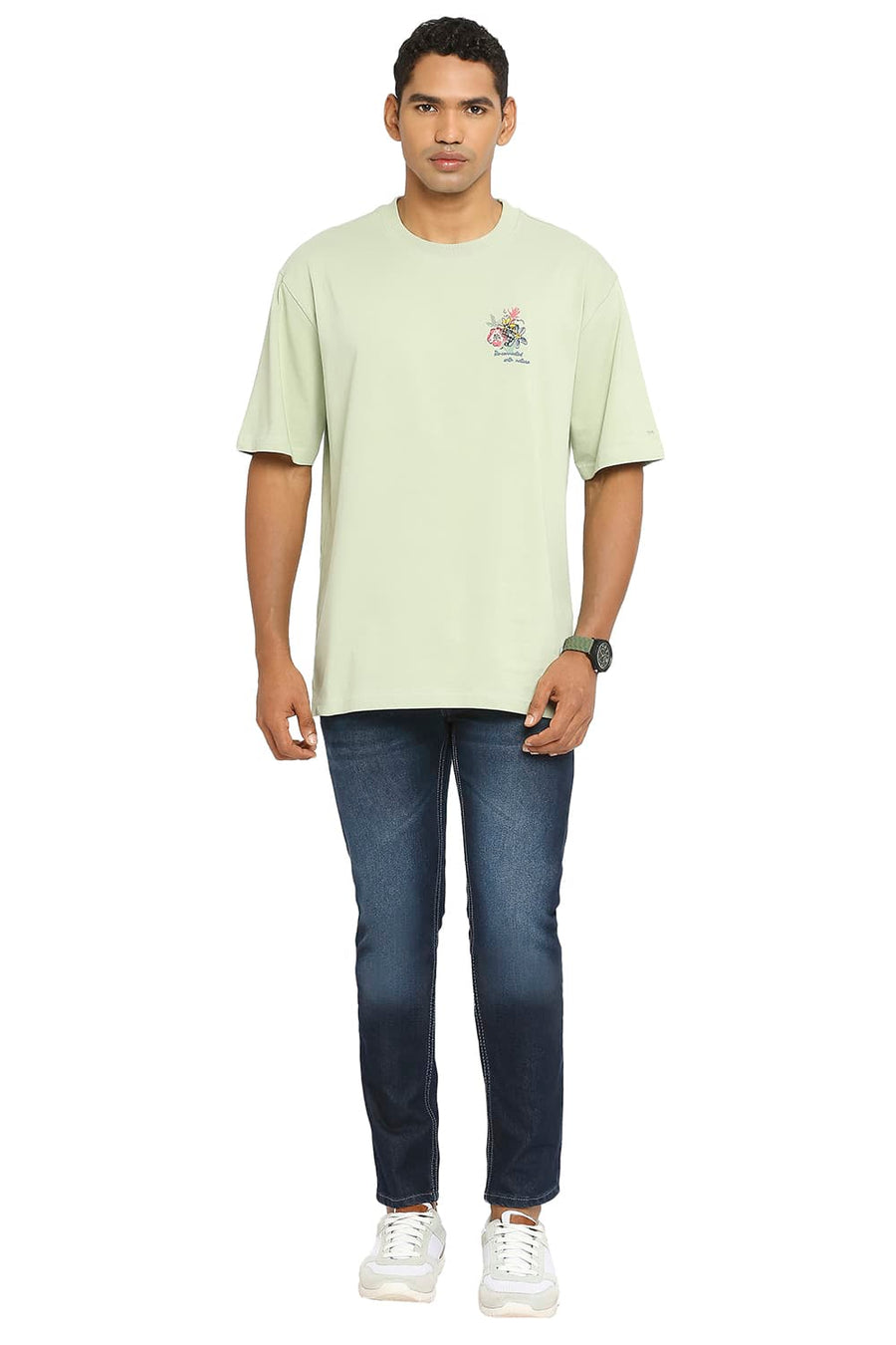 BASICS RELAXED FIT SWAMP CREW T-SHIRT