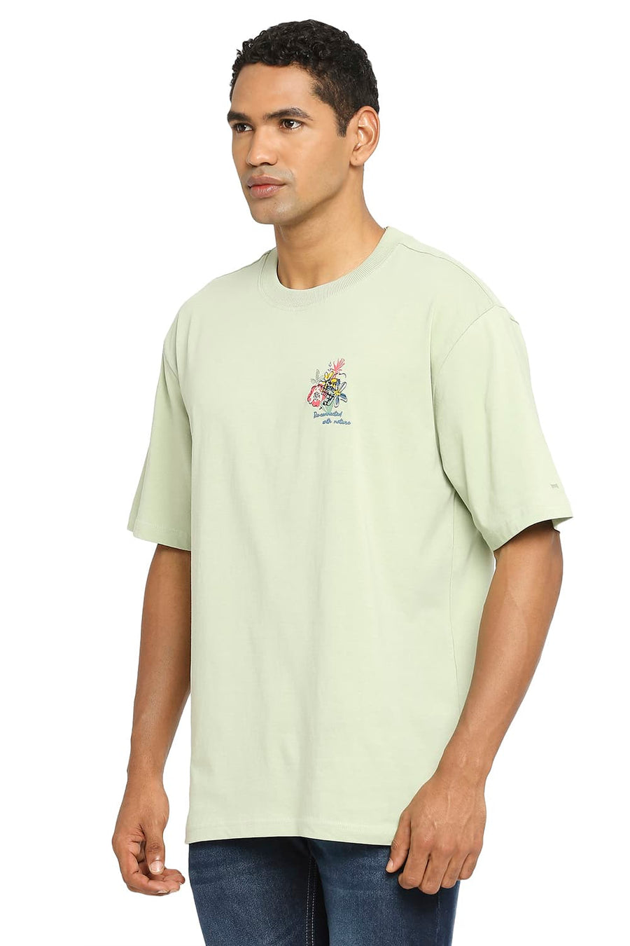 BASICS RELAXED FIT SWAMP CREW T-SHIRT