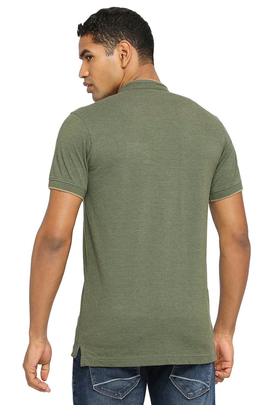 BASICS MUSCLE FIT RIFLE GREEN POLO T-SHIRT