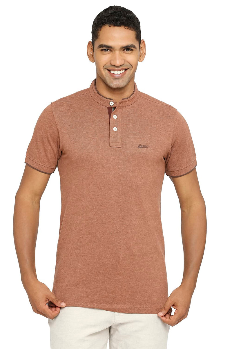 BASICS MUSCLE FIT POLO T-SHIRT