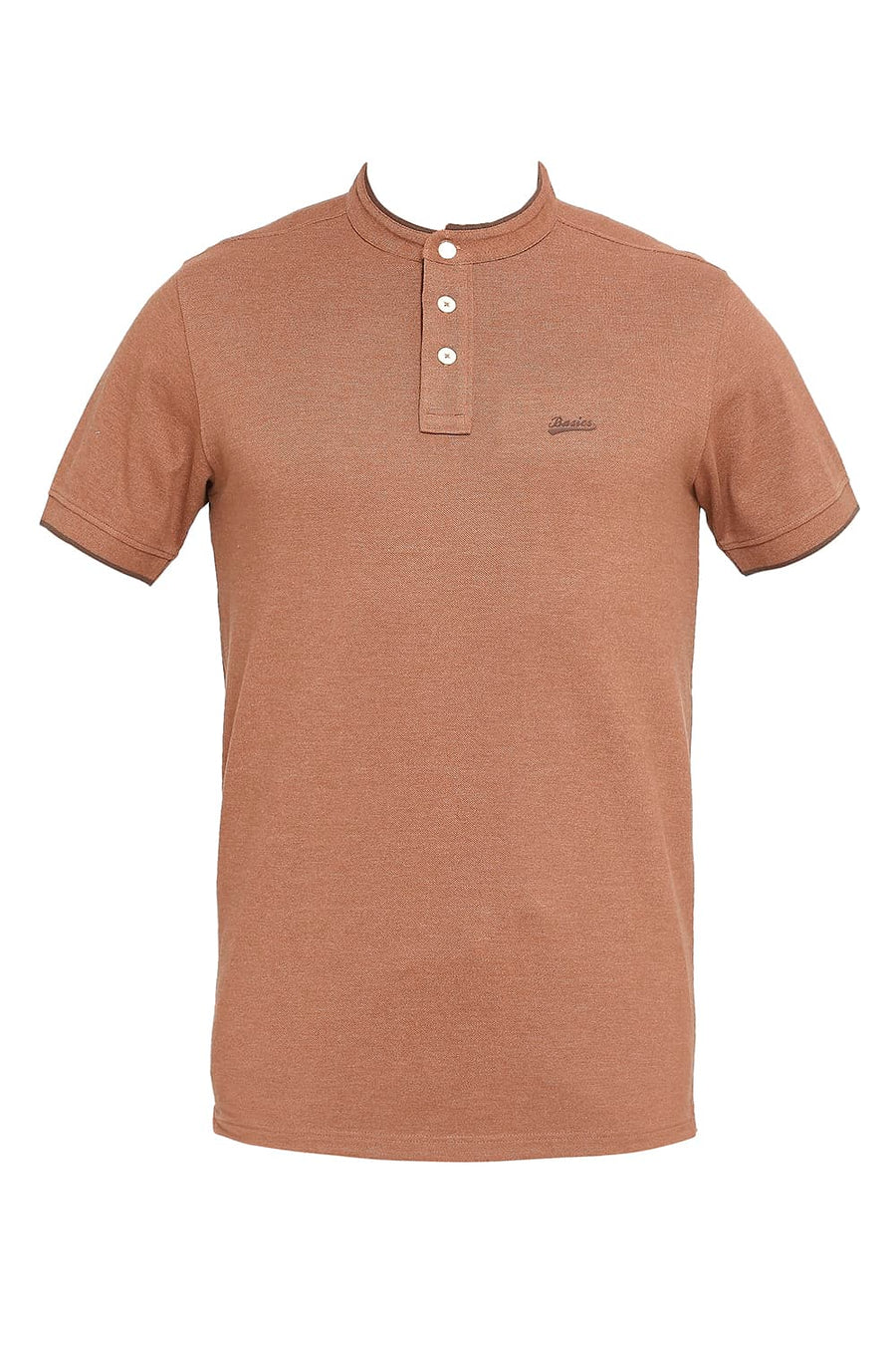 BASICS MUSCLE FIT SEQUOIA POLO T-SHIRT