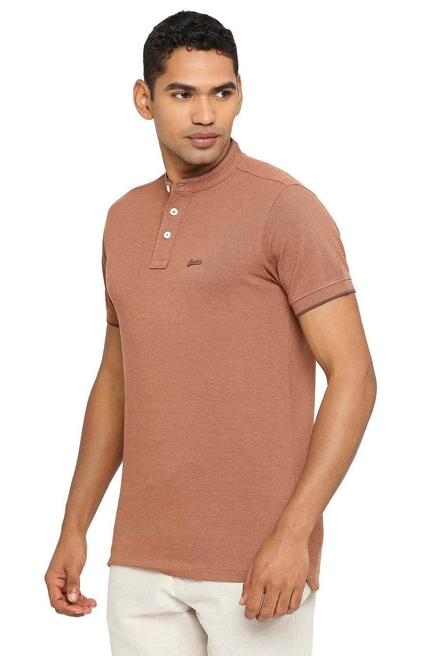 BASICS MUSCLE FIT SEQUOIA POLO T-SHIRT