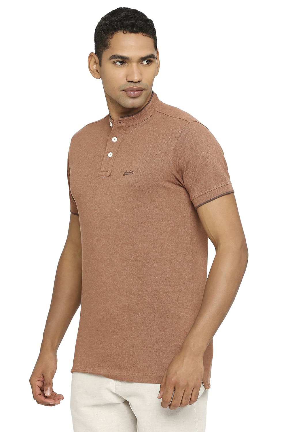 BASICS MUSCLE FIT POLO T-SHIRT