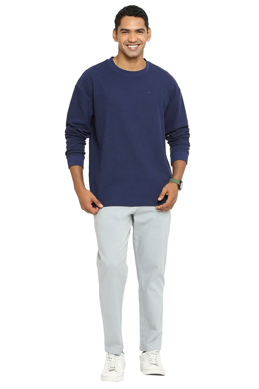 BASICS RELAXED FIT NAVALACADEMY CREW T-SHIRT